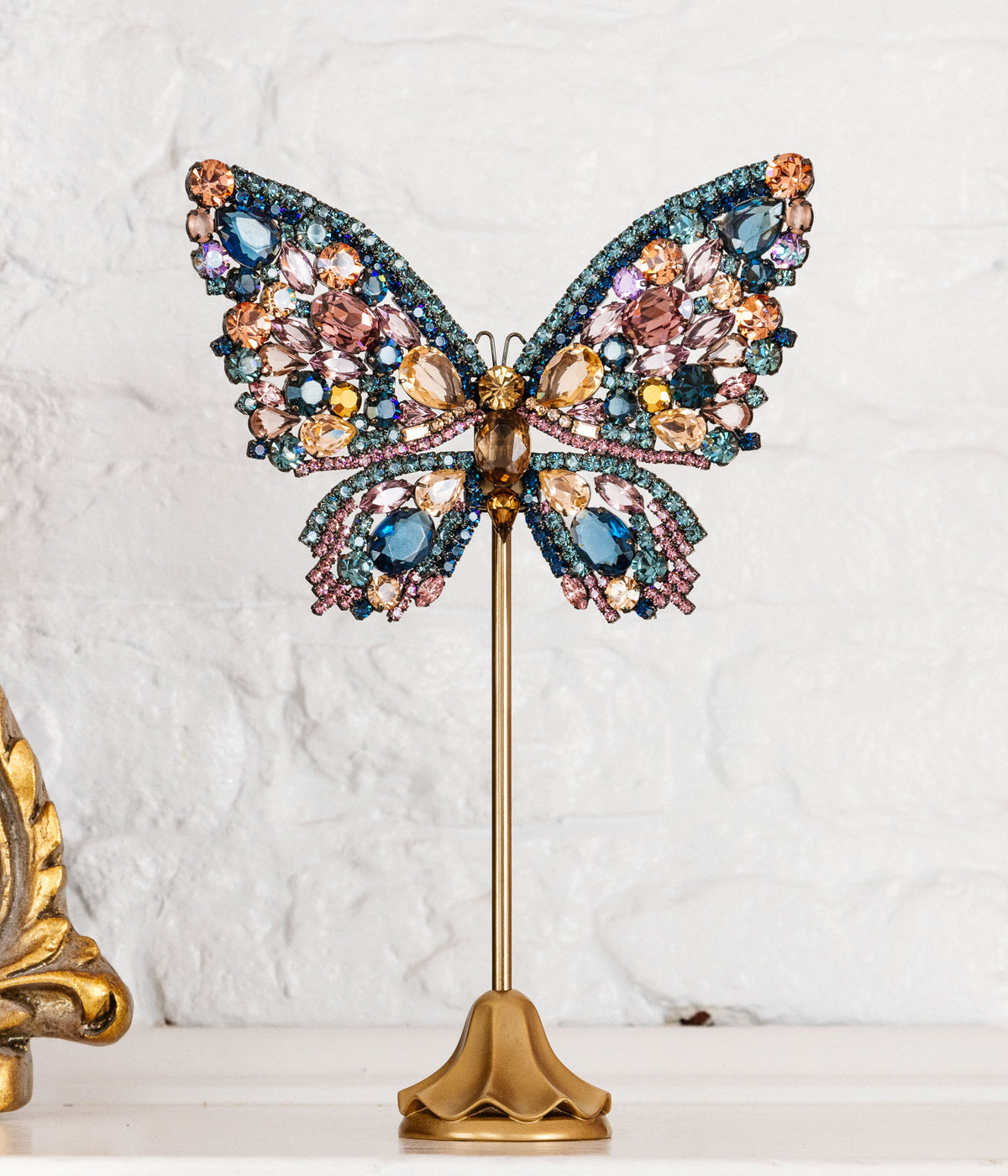 Large Empress Butterfly in Montana / Smoked Sapphire / Apricot - Loren Hope