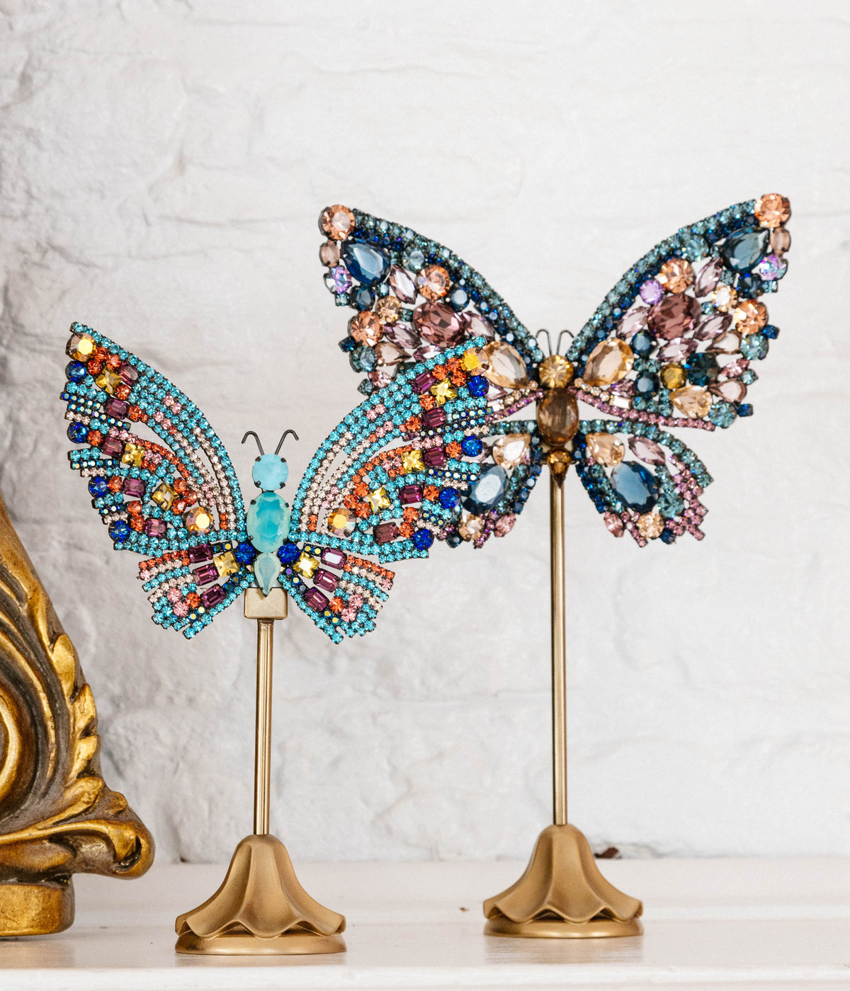 Large Empress Butterfly in Montana / Smoked Sapphire / Apricot - Loren Hope