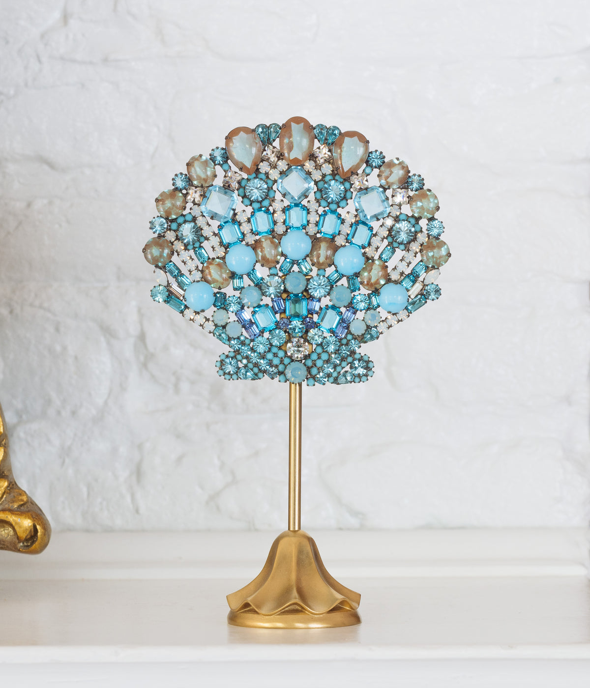 Medium Scallop Shell Specimen in Turquoise - Loren Hope