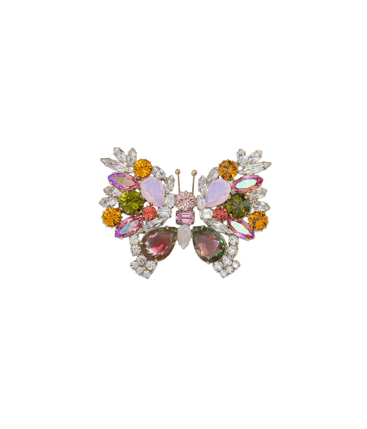 Medium Butterfly in Topaz / Rose AB / Olivine