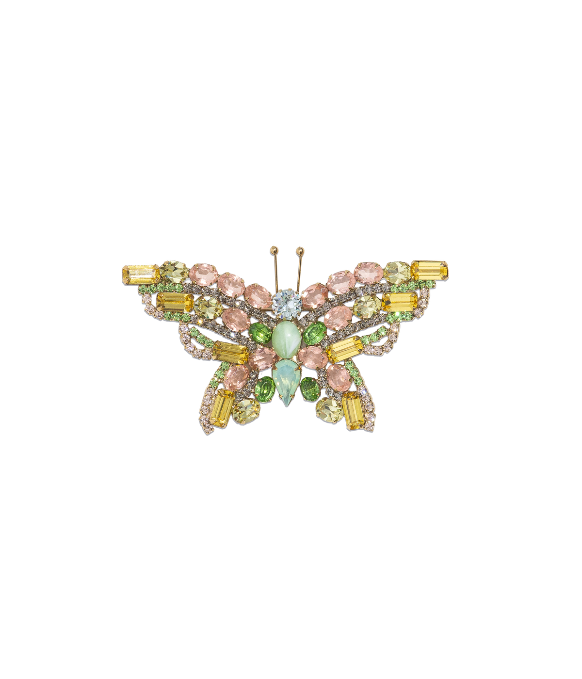 Medium Butterfly in Rosaline / Light Topaz / Peridot