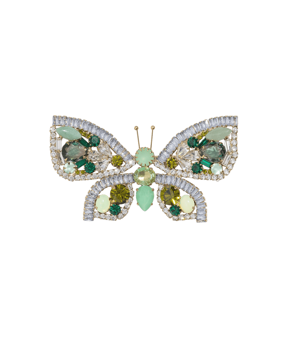 Large Butterfly in Pacific Opal / Crystal / Olivine