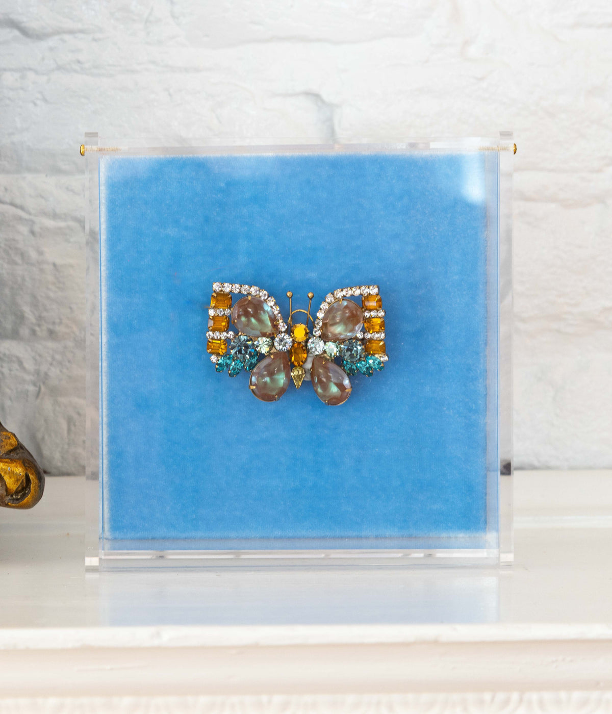 Small Butterfly in Aqua / Topaz / Crystal