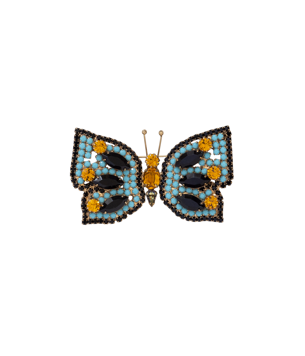 Butterfly Trio in Jet / Turquoise / White - Loren Hope