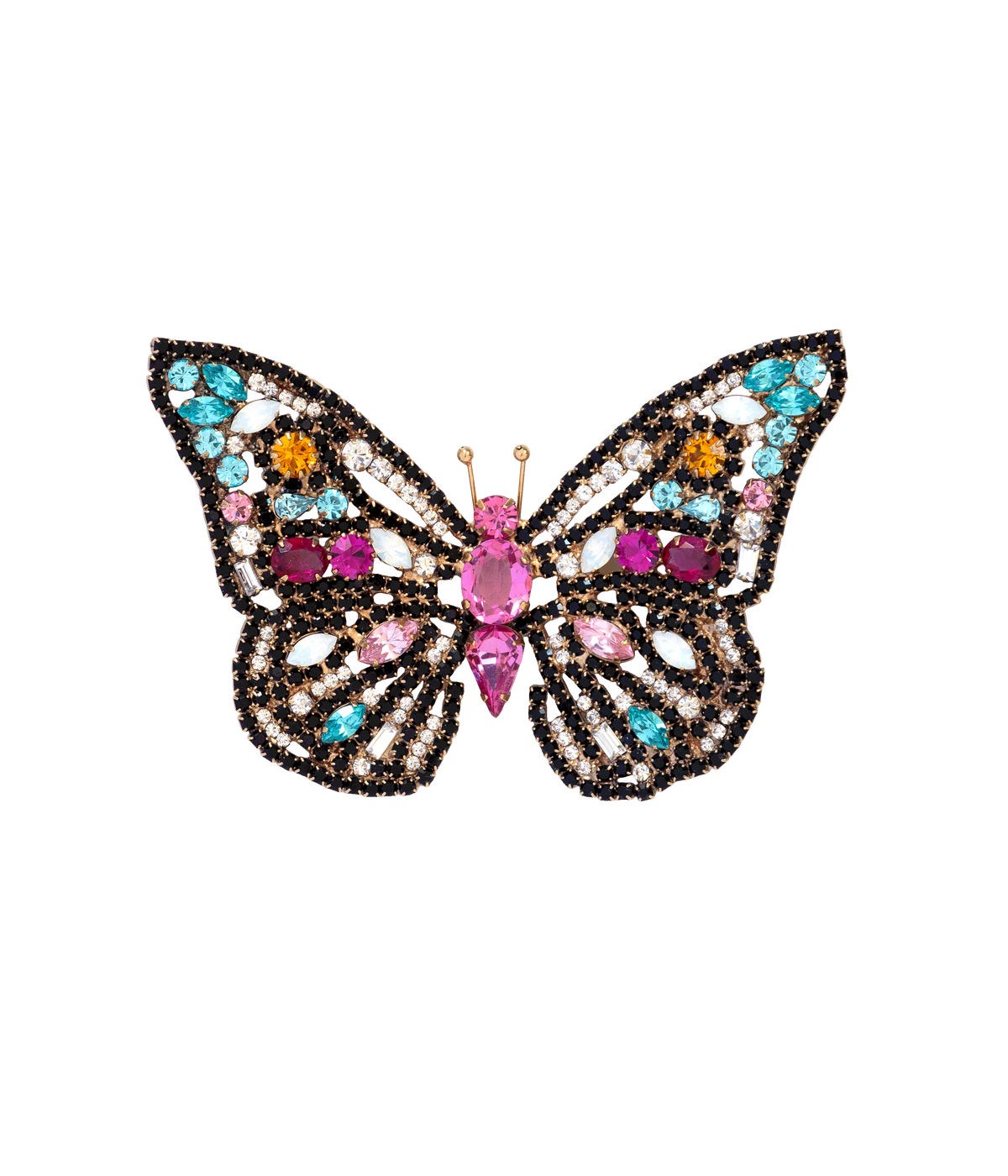 Butterfly Trio in Jet / Turquoise / White - Loren Hope