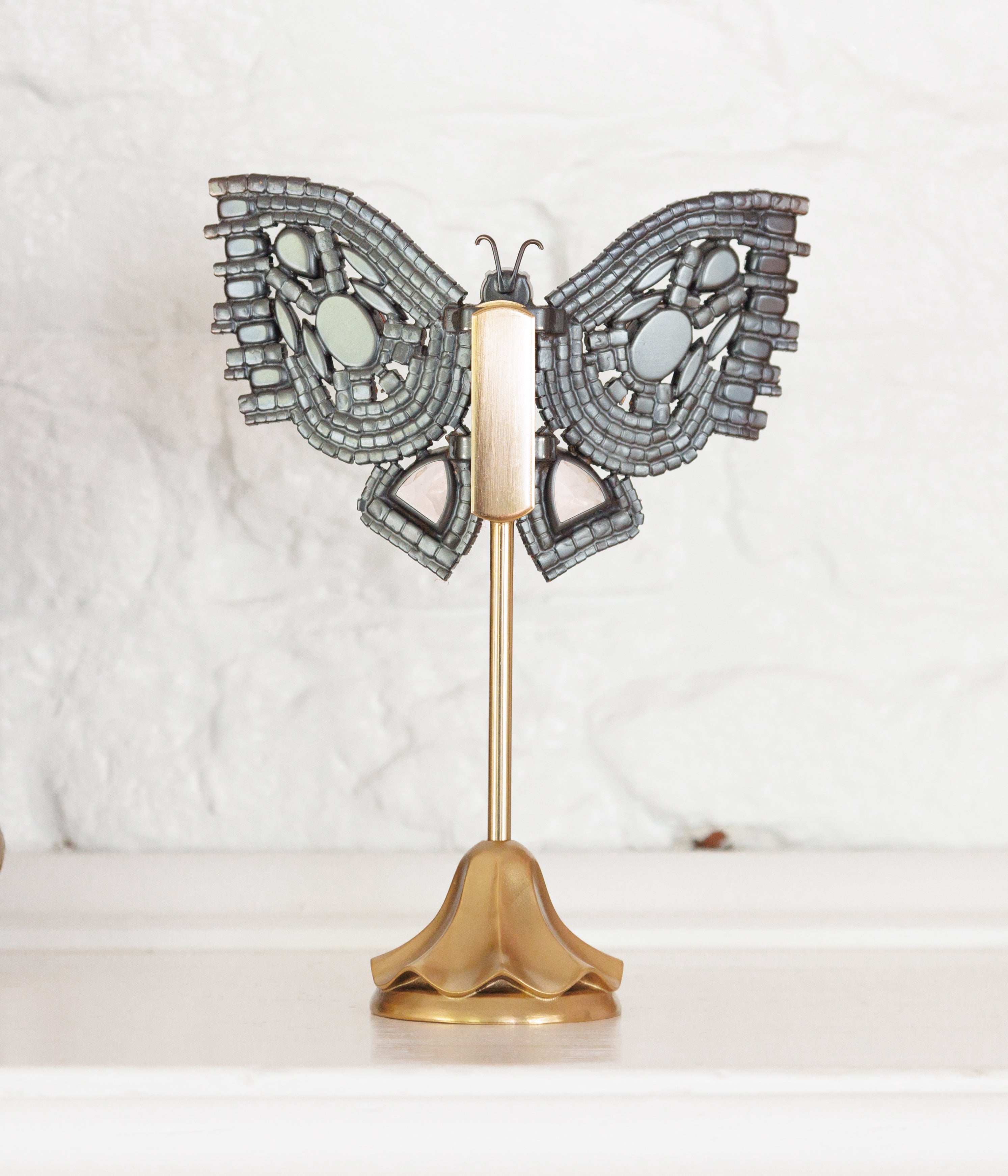 Medium Empress Butterfly in Chrysolite Opal / Black / Topaz / Rosaline - Loren Hope