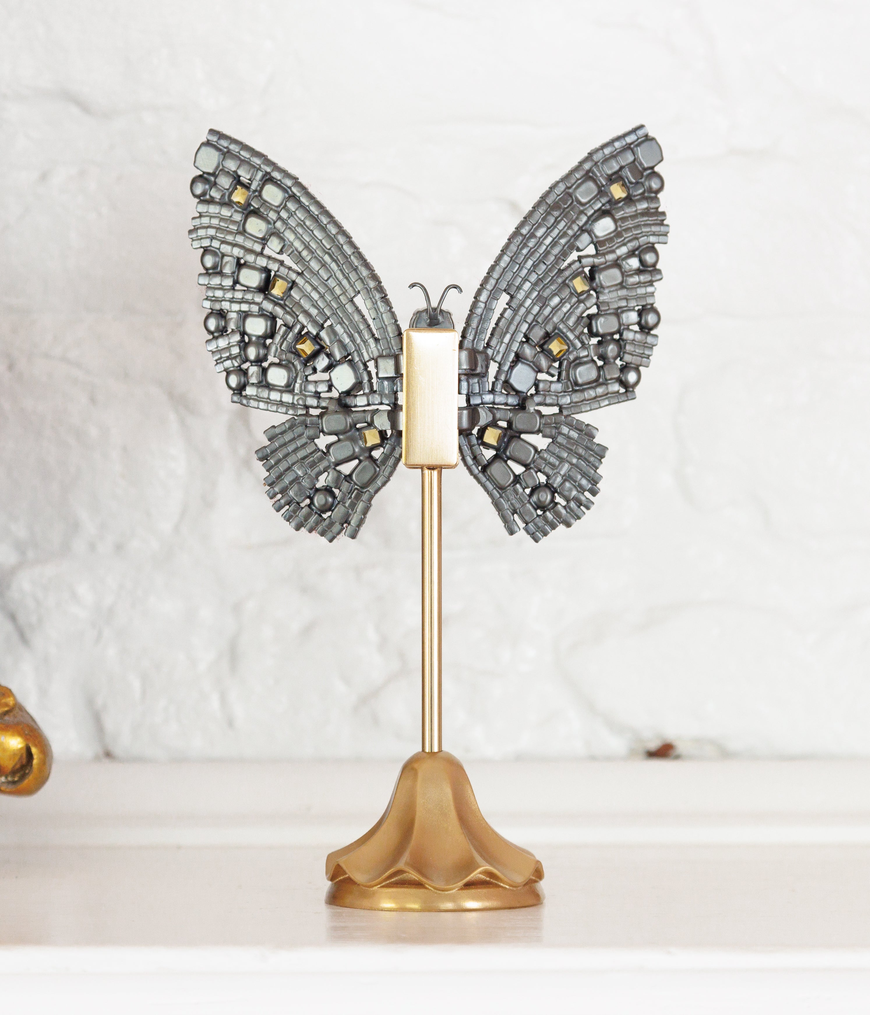 Medium Empress Butterfly in Black / Apricot / Blue - Loren Hope