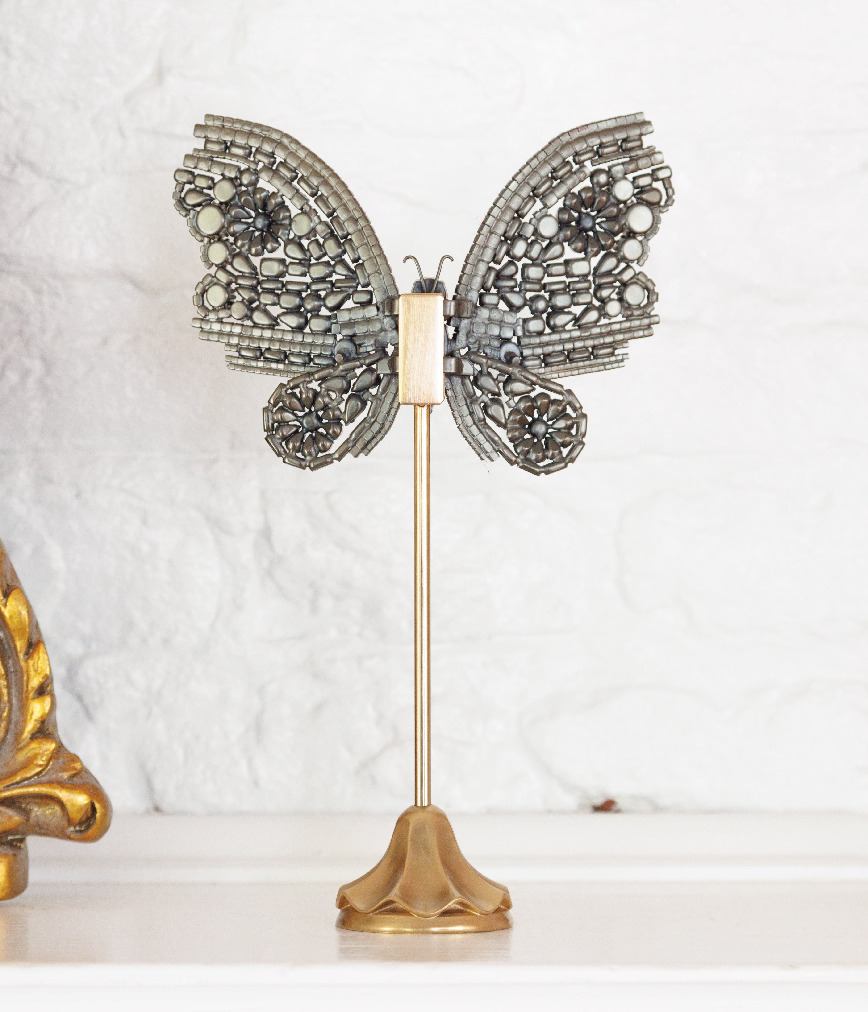 Large Empress Butterfly in Crystal / Yellow Opal / Citrine - Loren Hope