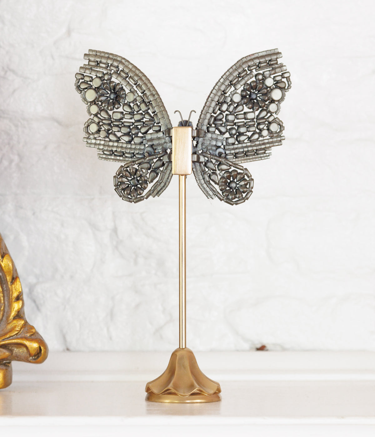 Large Empress Butterfly in Crystal / Yellow Opal / Citrine - Loren Hope