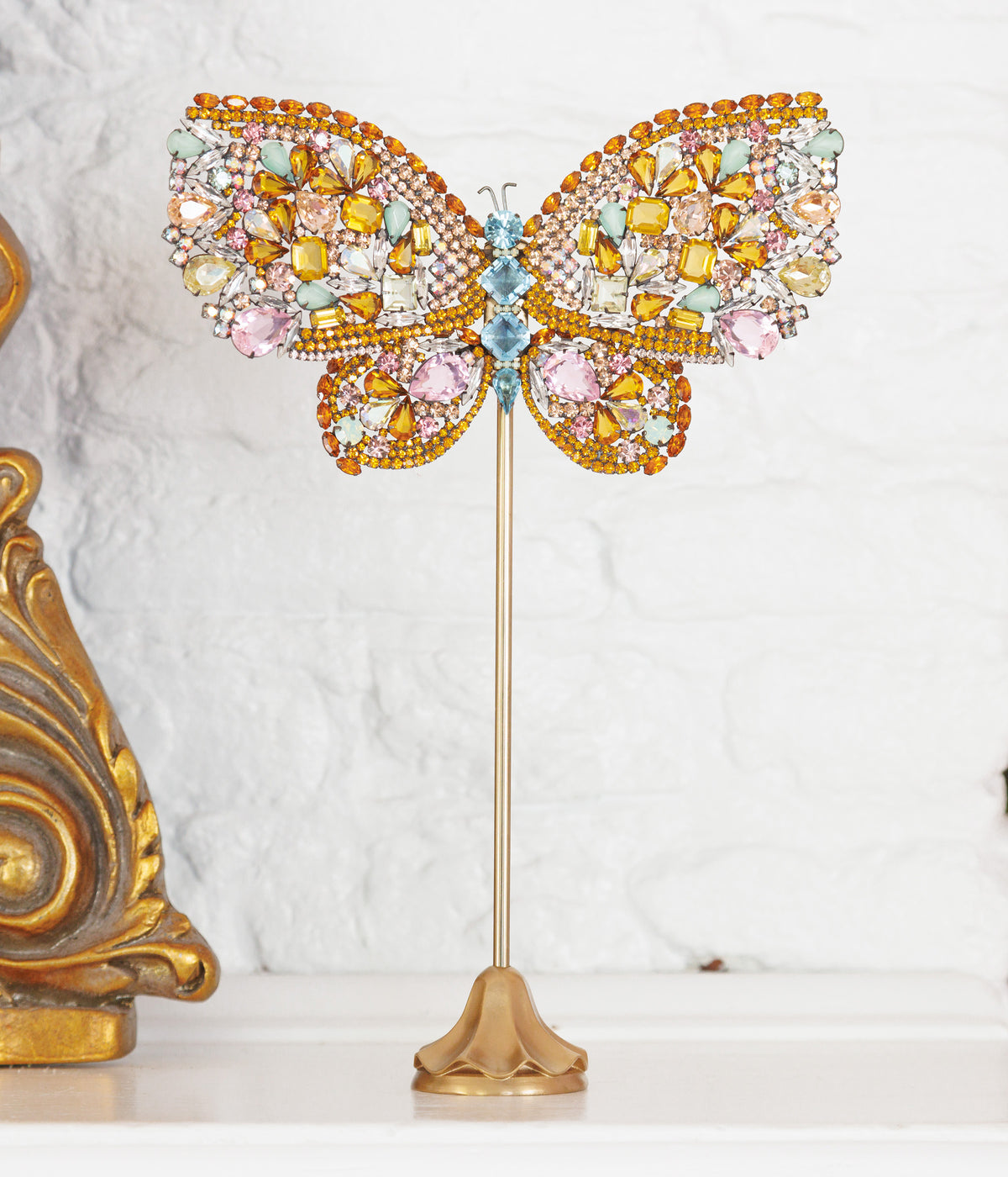 X-Large Empress Butterfly Topaz / Light Rose / Mint Opal / Aqua - Loren Hope