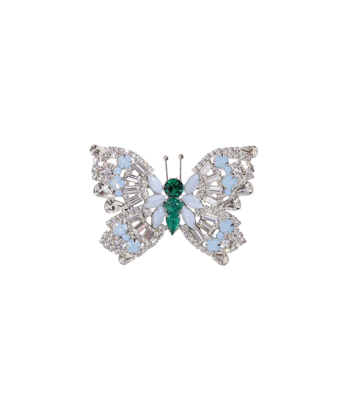 Medium Butterfly in Blue Lace Agate / Emerald / Air Blue Opal - Loren Hope
