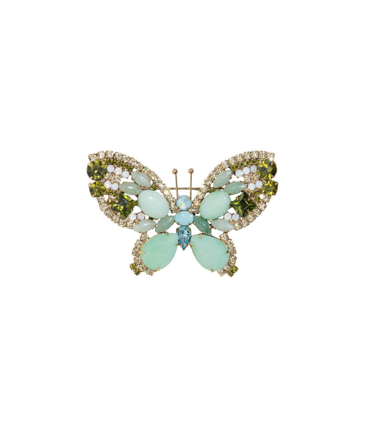 Medium Butterfly in Aventurine / Olivine / Aqua - Loren Hope