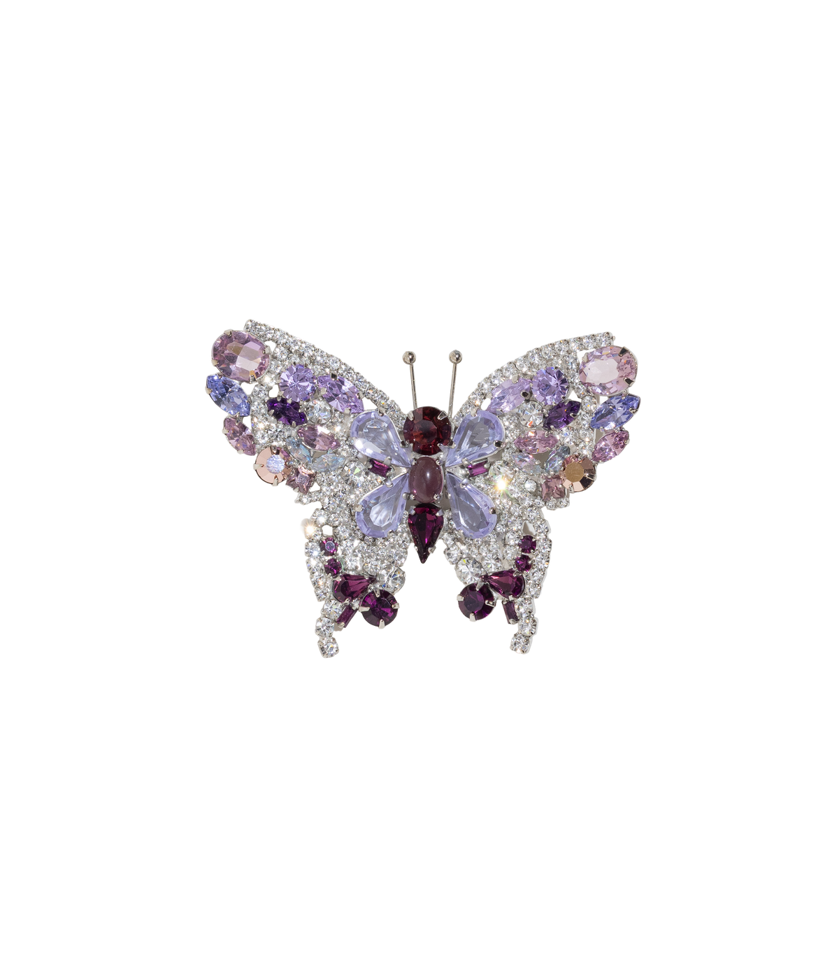Medium Butterfly in Amethyst / Violet / Crystal