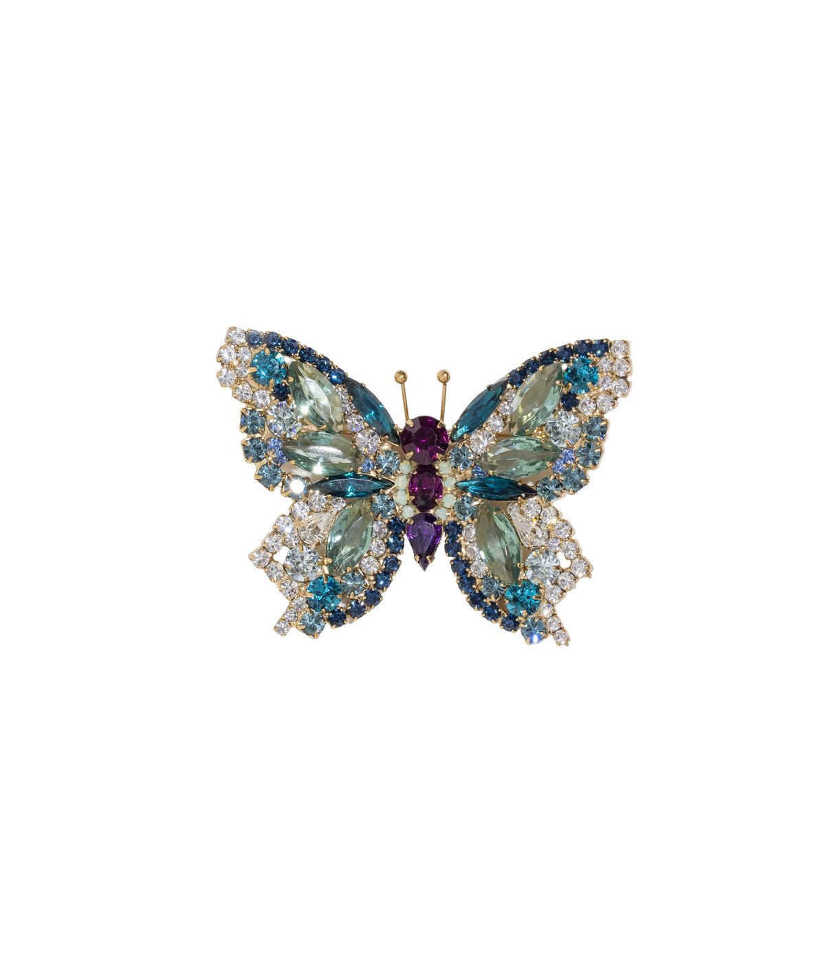 Medium Butterfly in Smoked Sapphire / Amethyst / Zircon