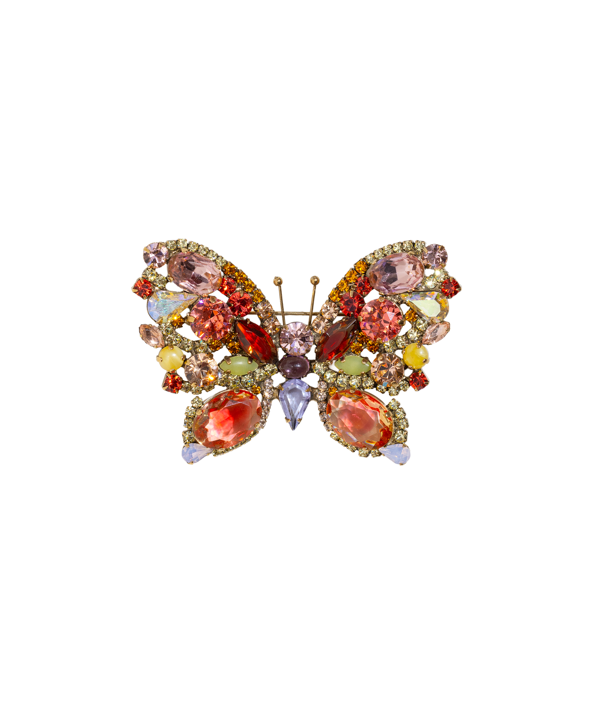 Large Butterfly in Apricot / Violet / Olivine Jade - Loren Hope