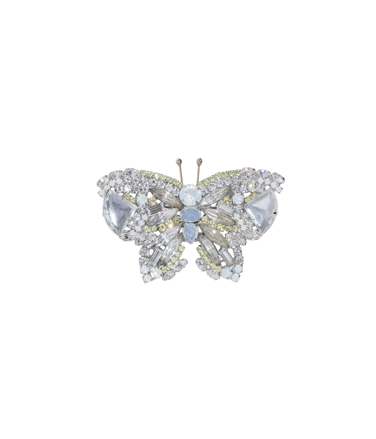 Medium Butterfly in Crystal / Jonquil / White Opal