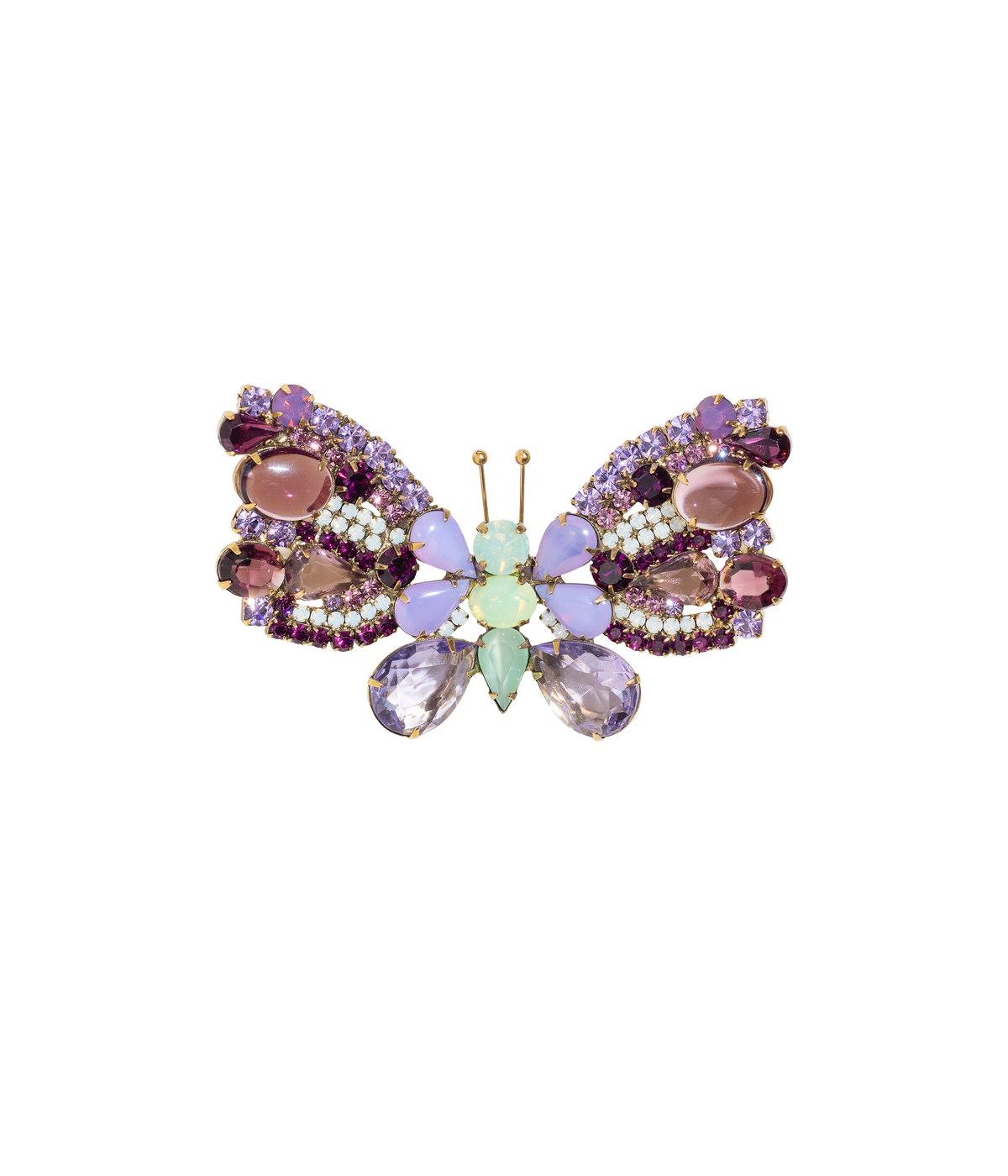 Large Butterfly in Amethyst / Chrysolite Opal / White Opal - Loren Hope
