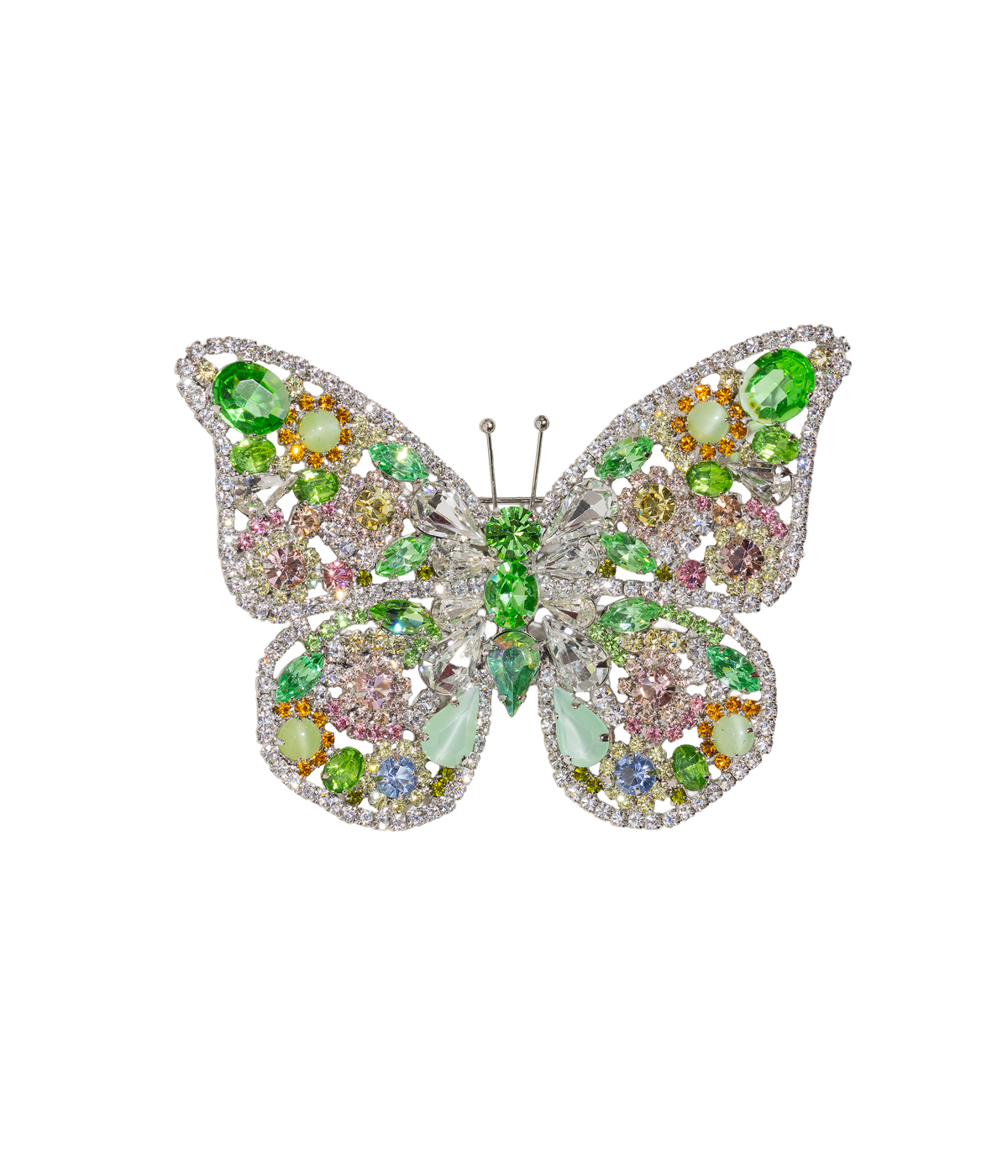X-Large Butterfly in Crystal / Peridot / Light Rose - Loren Hope