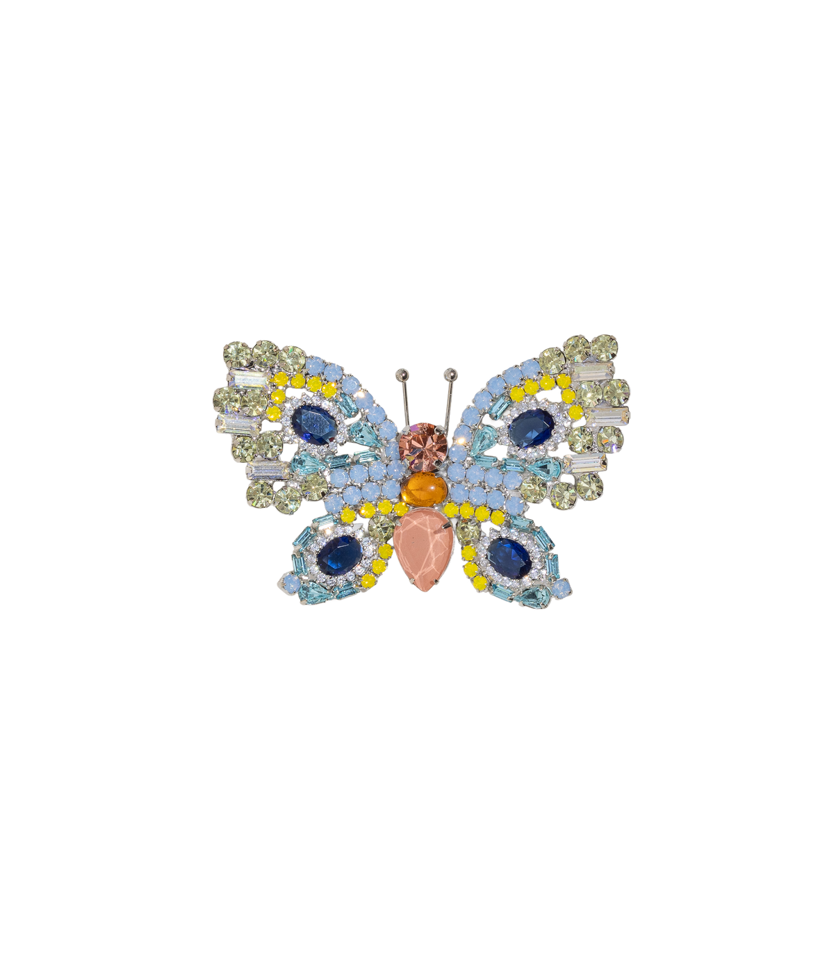 Small Butterfly in Light Sapphire Opal / Jonquil / Apricot - Loren Hope