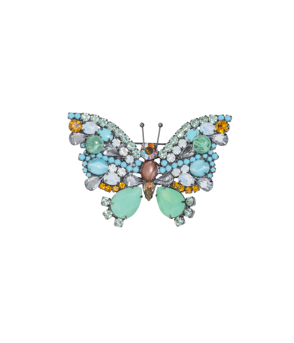 Large Butterfly in Pacific Opal / Turquoise / White Opal