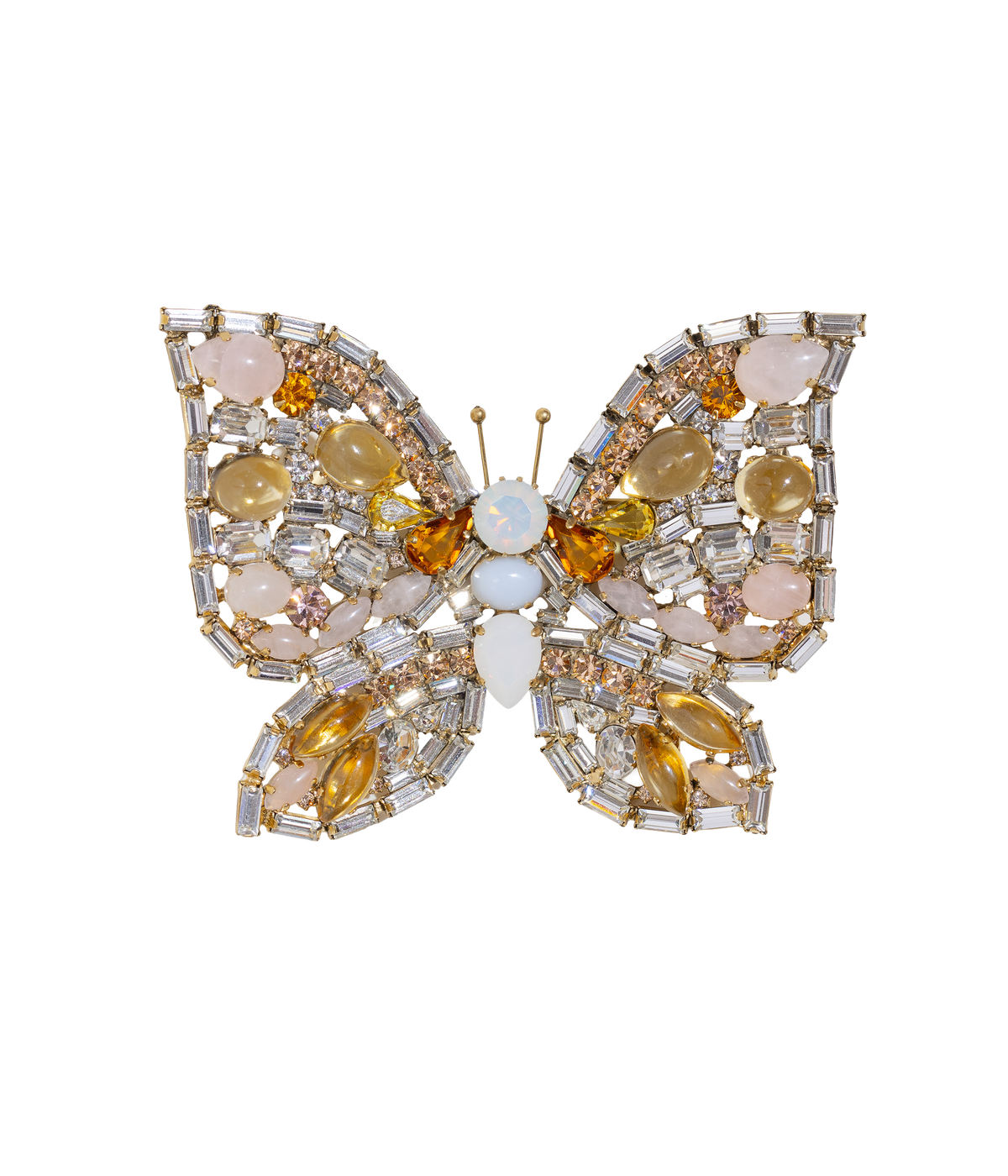 X-Large Butterfly in Citrine / Rose Quartz / Crystal - Loren Hope