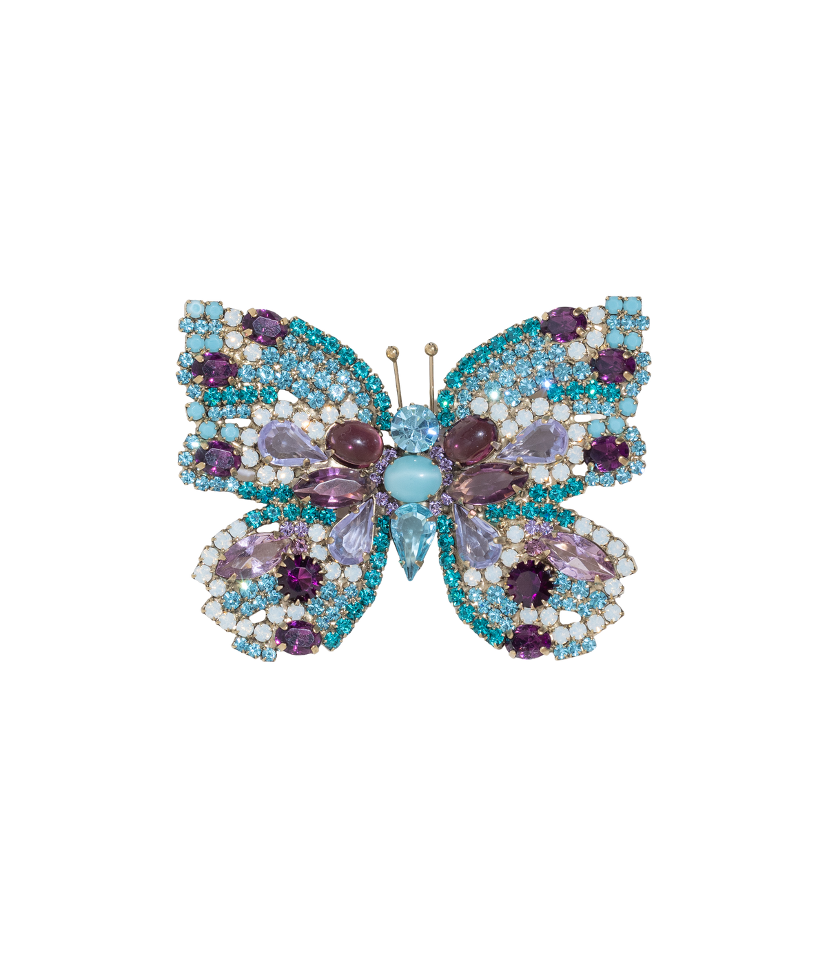 Large Butterfly in Zircon / Violet / Aqua