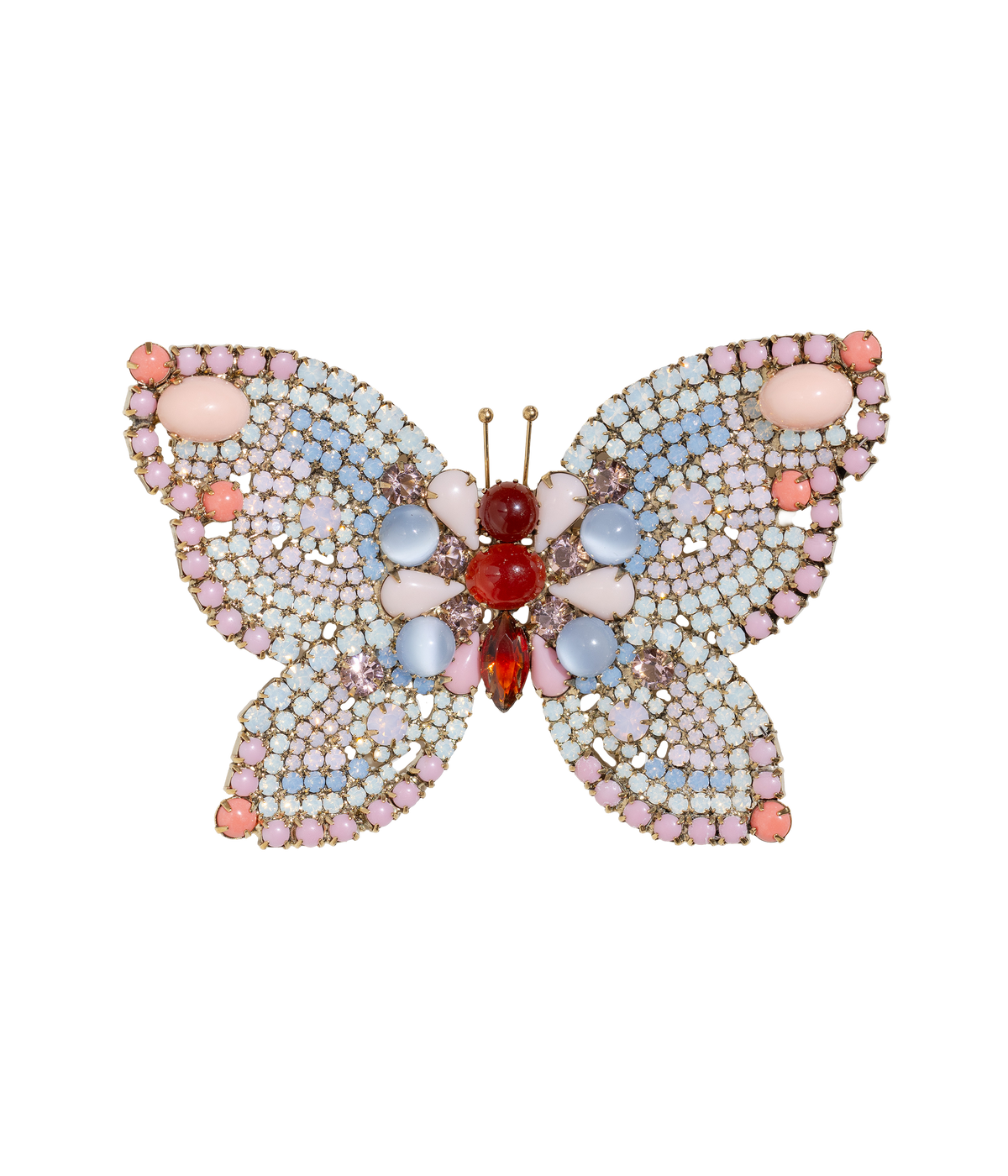 X-Large Butterfly in Carnelian / Rose Opal / Air Blue Opal - Loren Hope