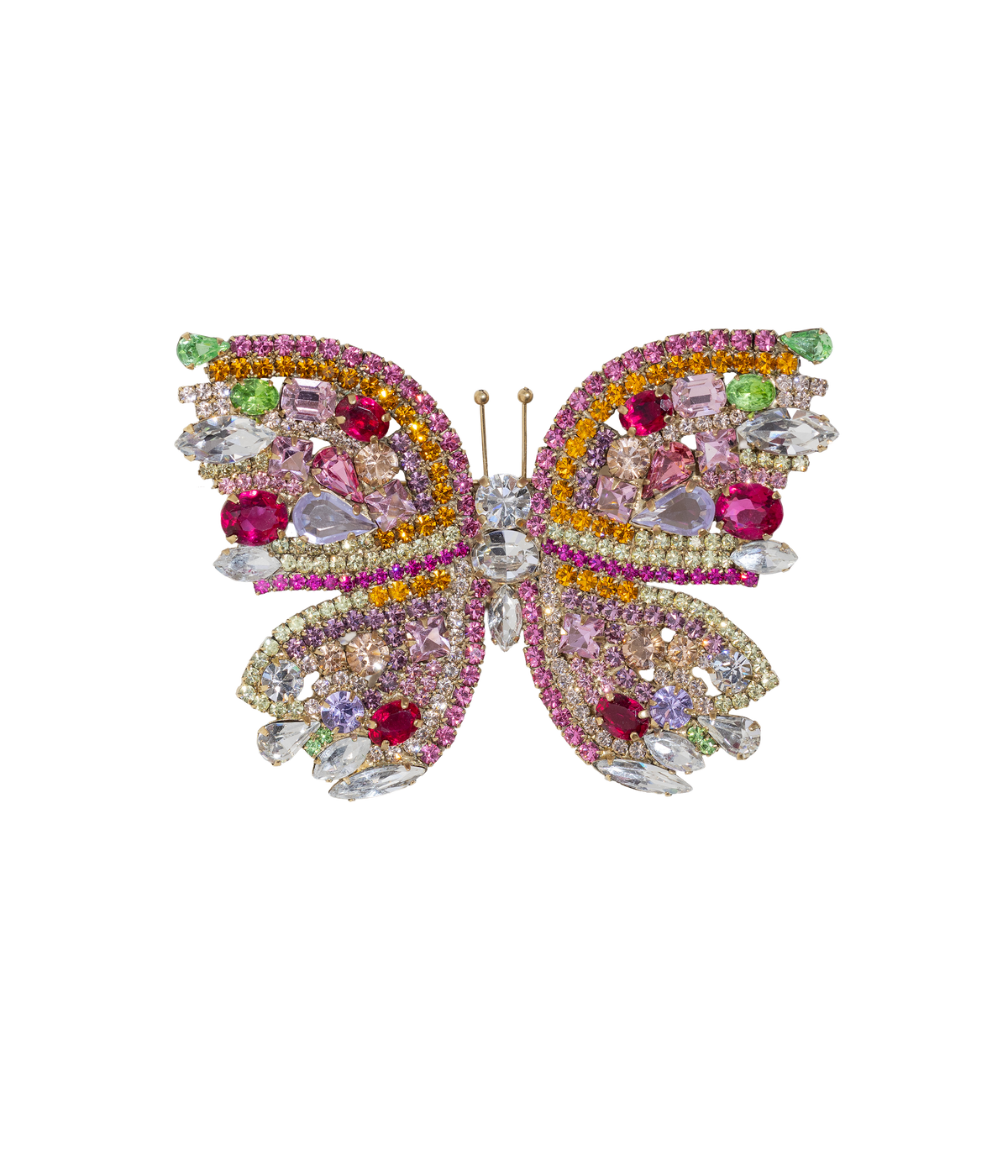 X-Large Butterfly in Rose / Crystal / Rubinite - Loren Hope