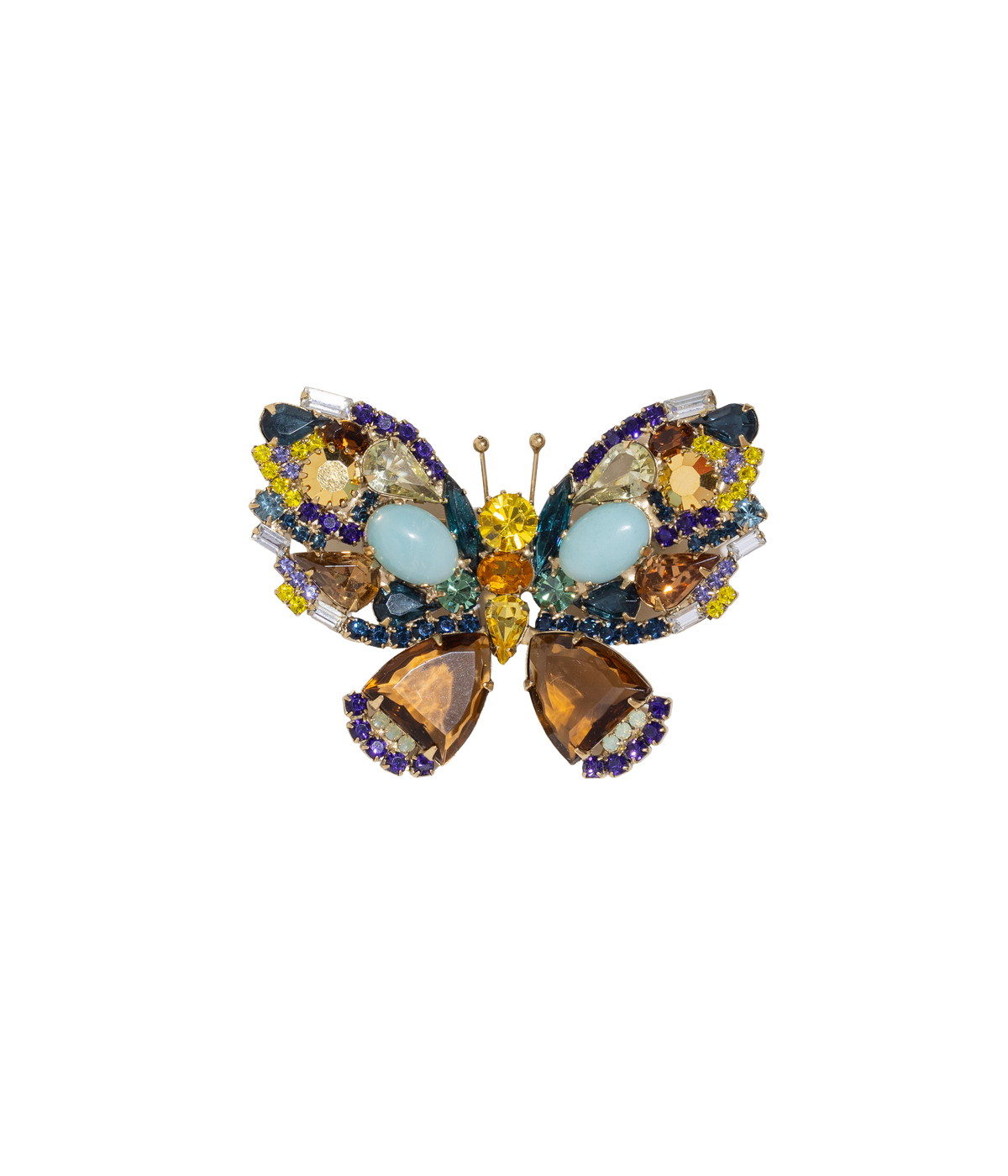Large Butterfly in Amazonite / Smoked Topaz / Aurum