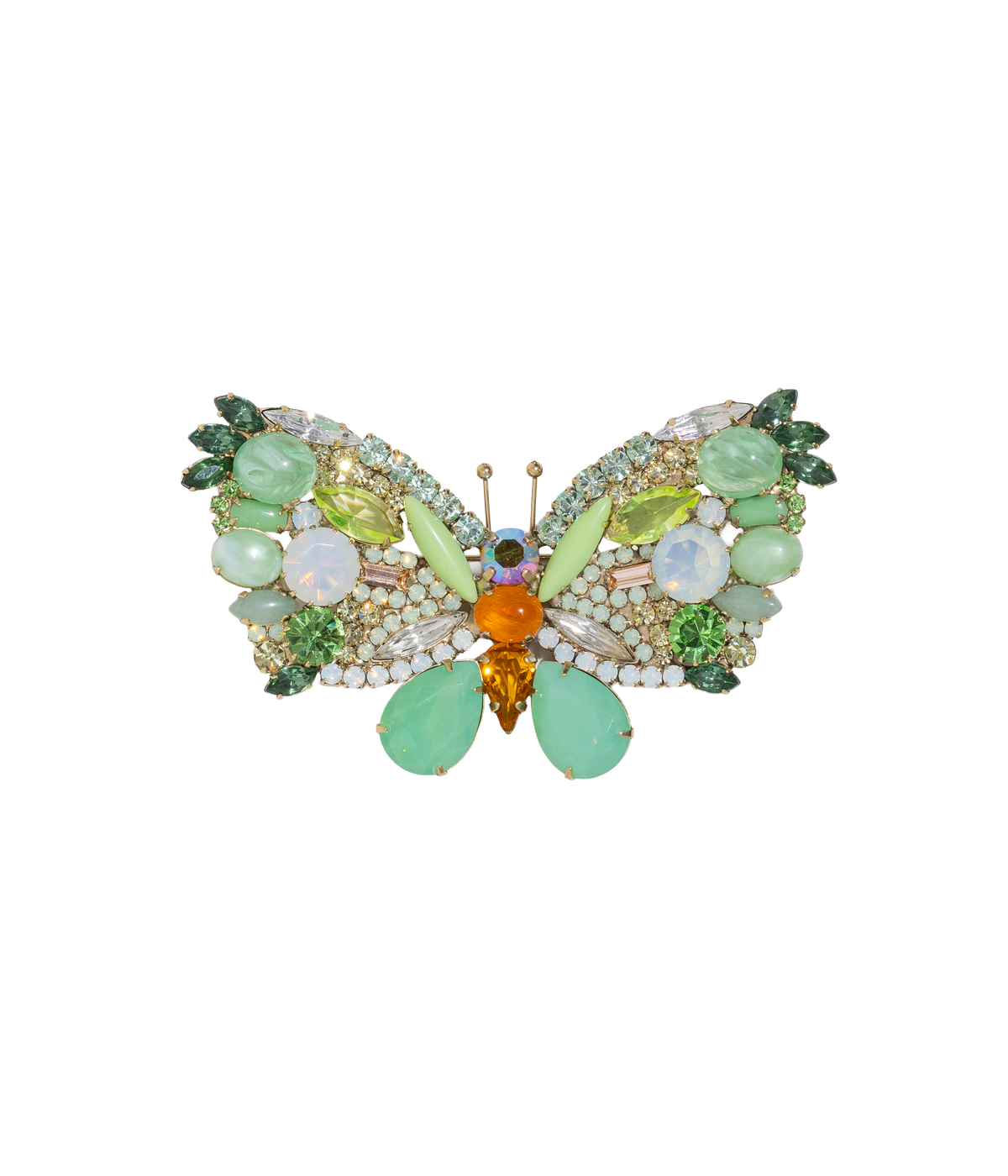 Large Butterfly in White Opal / Pacific Opal / Chrysolite
