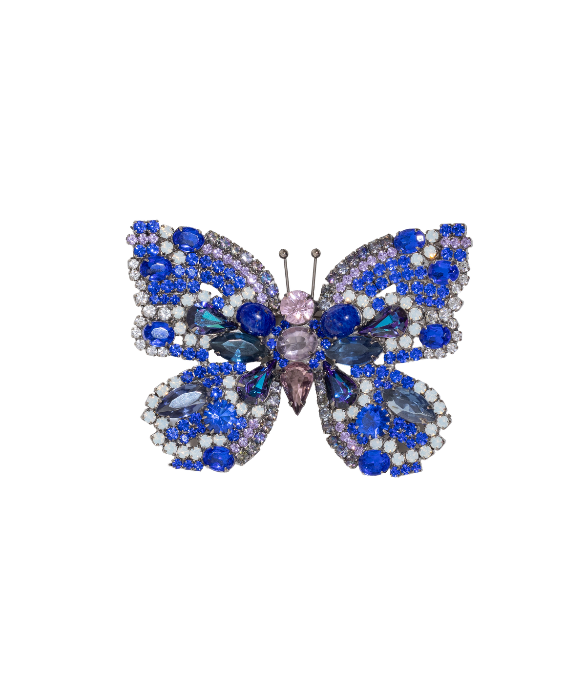 Large Butterfly in Lapis Lazuli / Sapphire / Light Amethyst