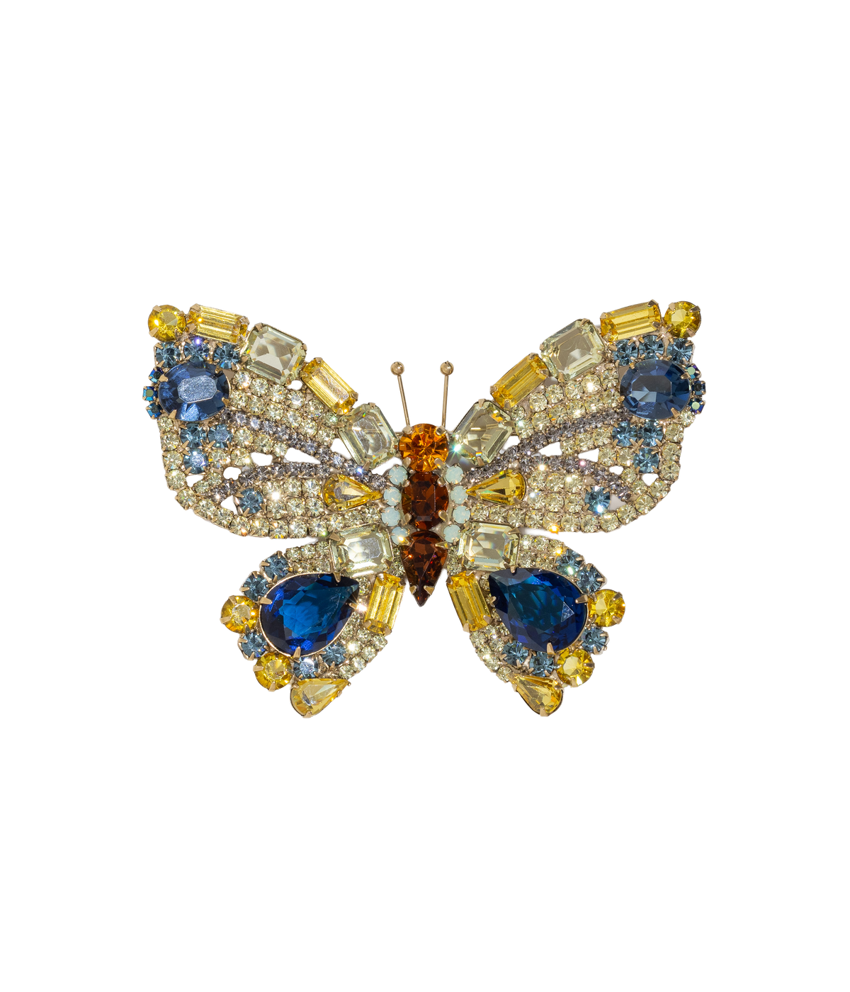 X-Large Butterfly in Jonquil / Montana / Smoked Topaz