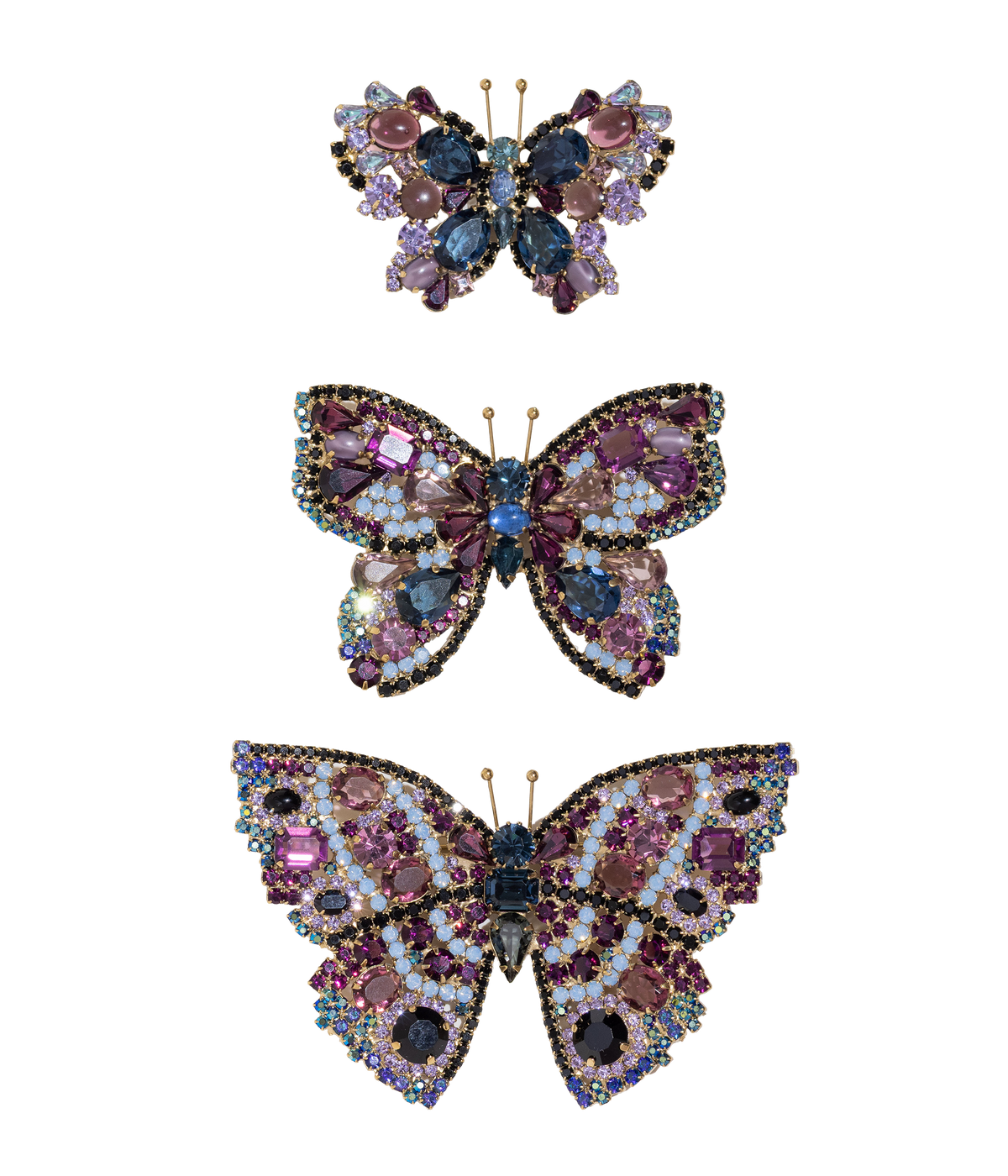Butterfly Trio in Montana / Amethyst / Violet
