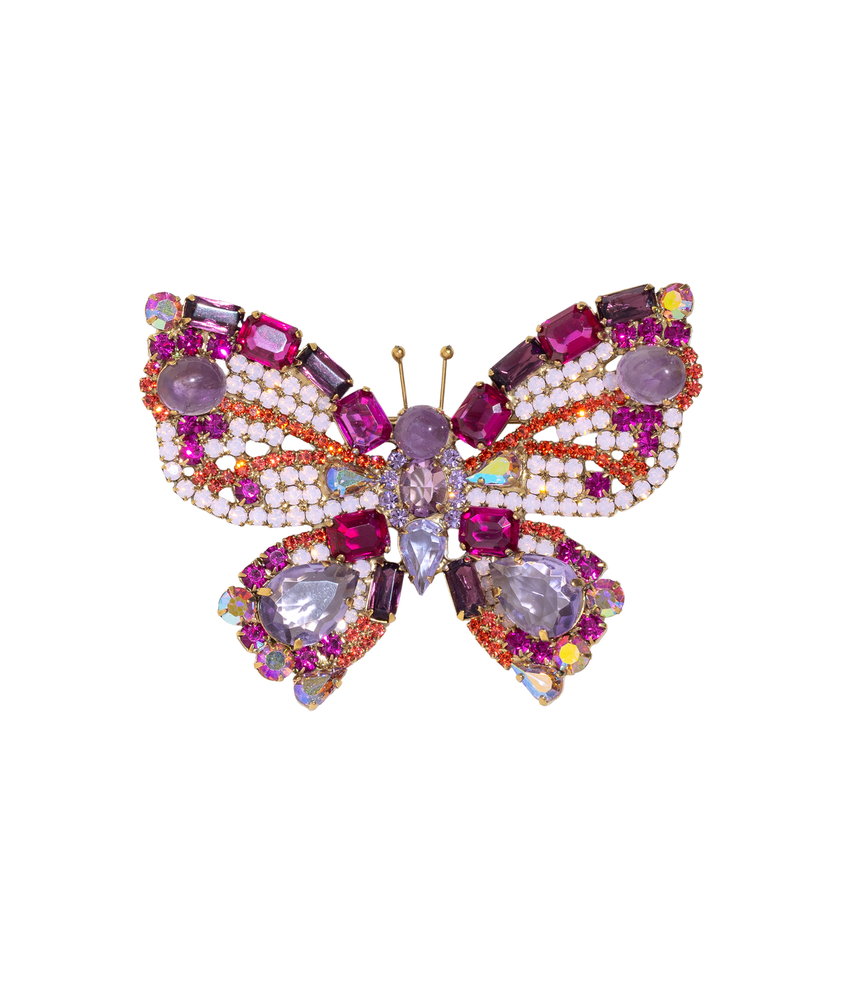 X-Large Butterfly in Amethyst / Fuchsia / Padparadscha