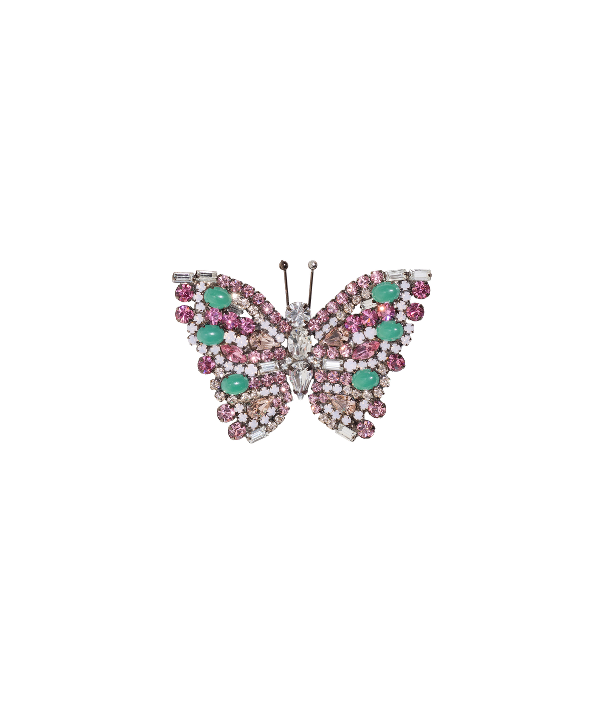 Small Butterfly in Chrysoprase / Rose / Crystal - Loren Hope