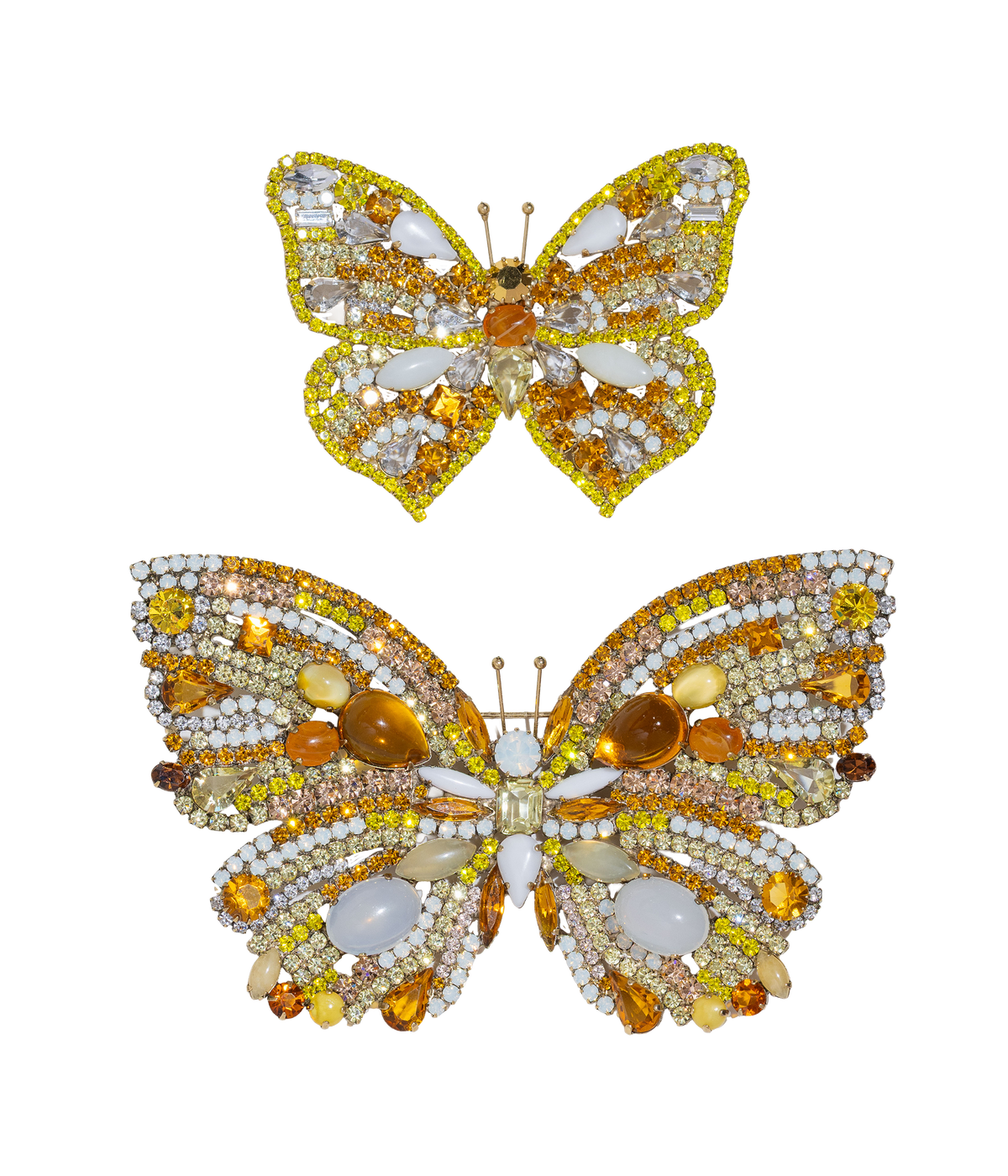 Butterfly Duo in Pineapple Jasper / Aventurine / Citrine