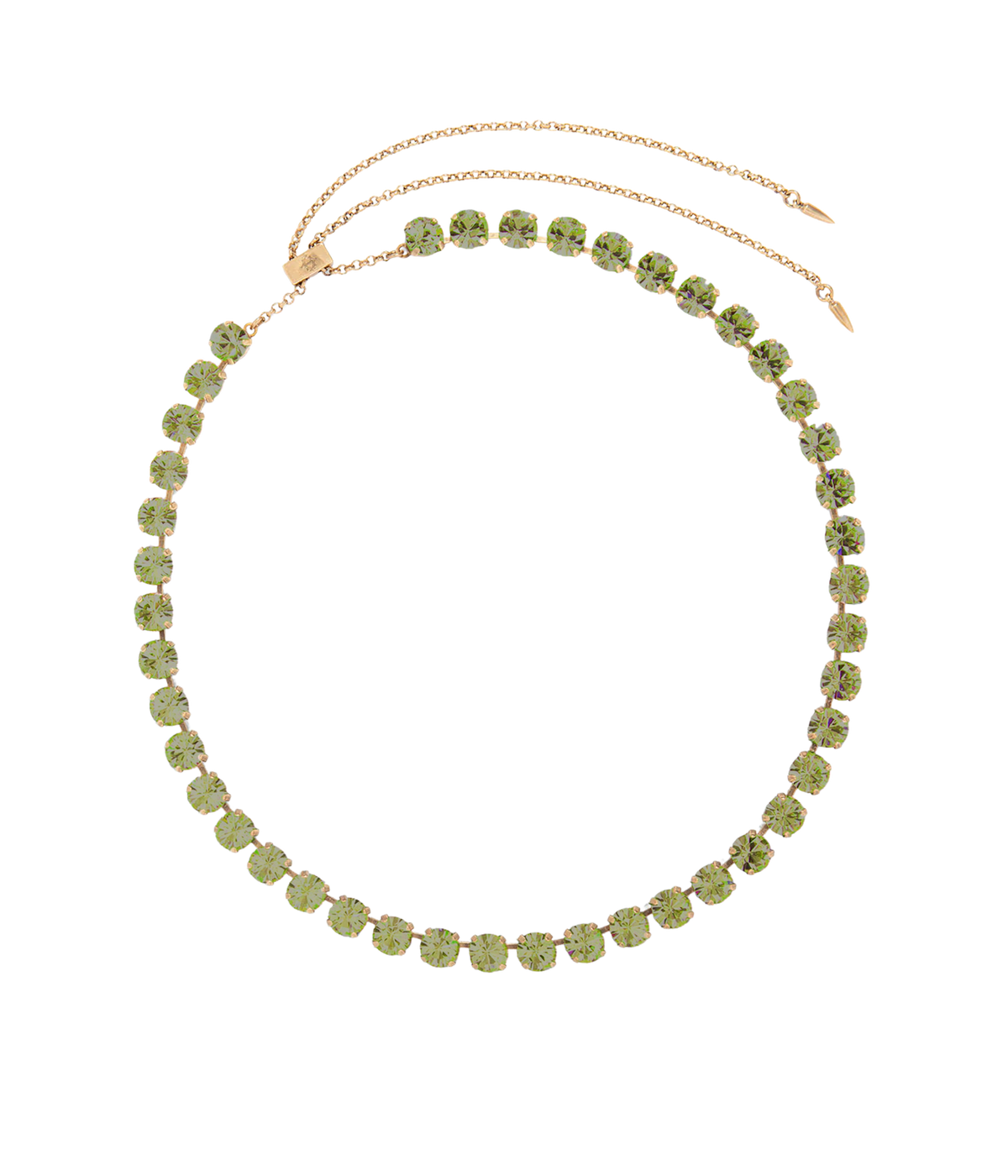 Arista Slider Necklace in Olivine - Loren Hope