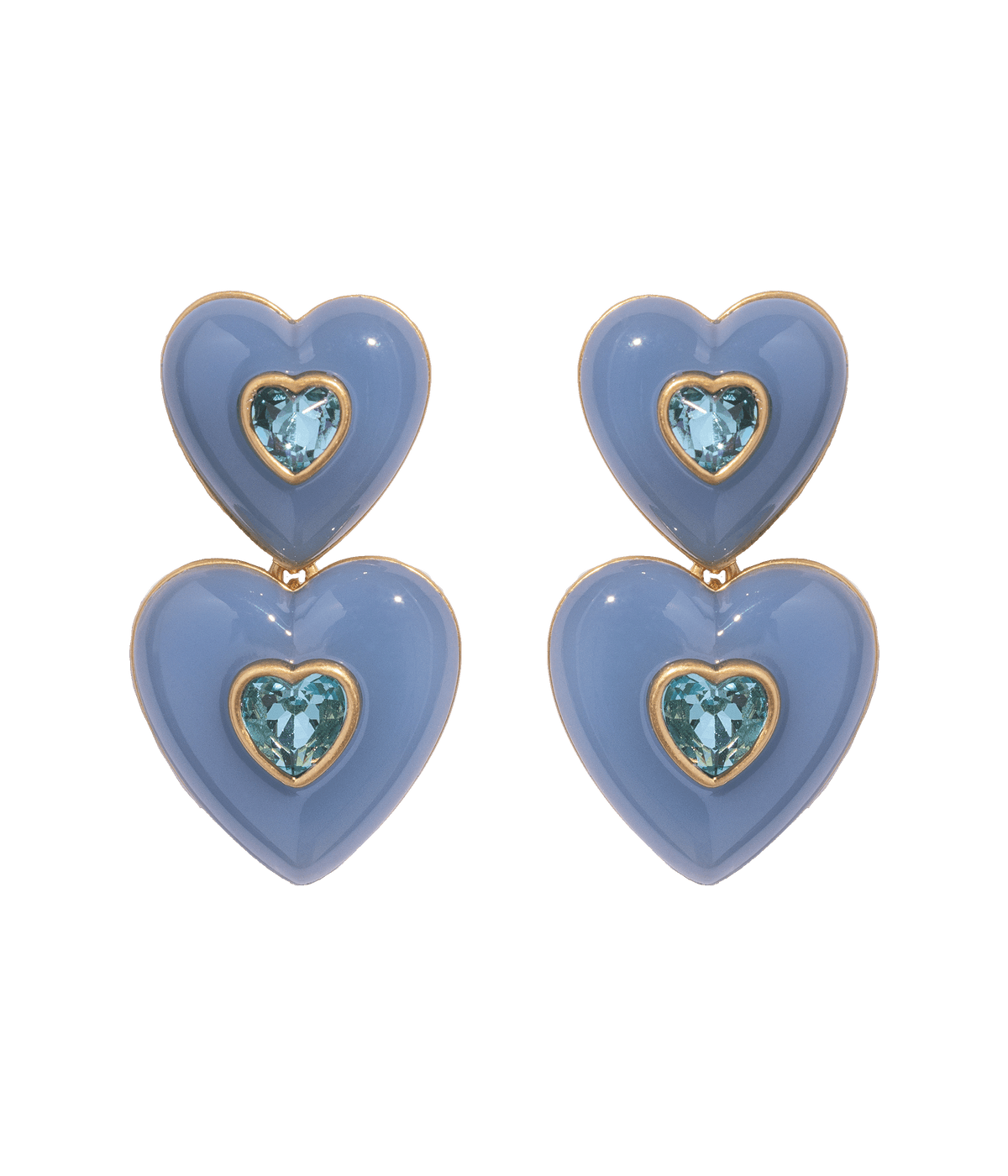 Elodie Heart Drop Earrings - Loren Hope
