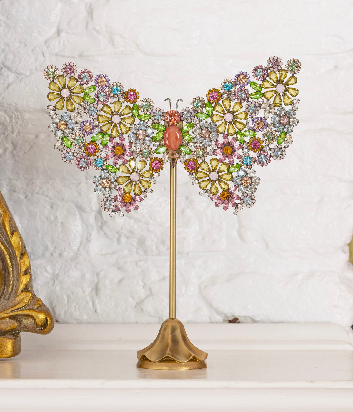 Large Empress Butterfly in Floral Rainbow - Loren Hope