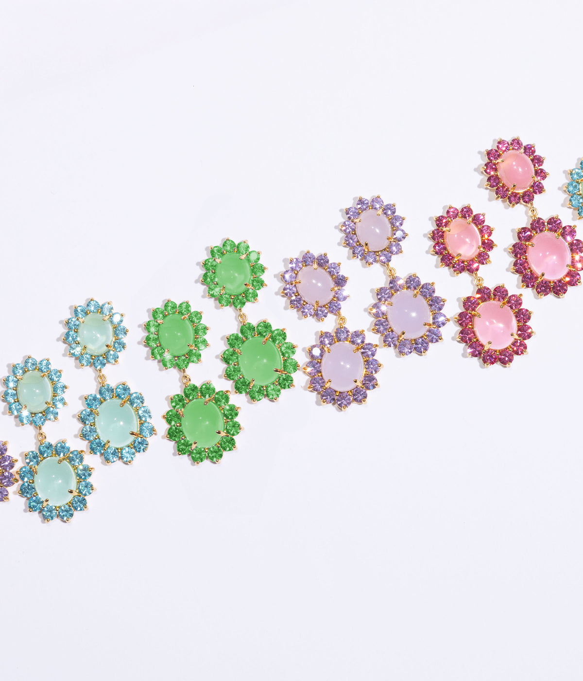 Georgie Drop Earrings in Violet - Loren Hope