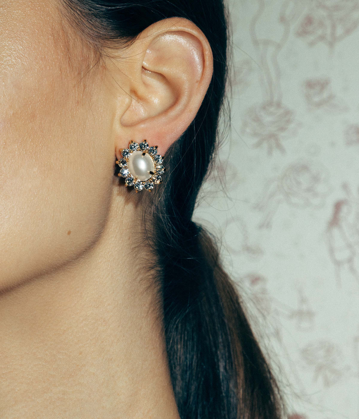 Georgie Stud Earrings in Pearl - Loren Hope