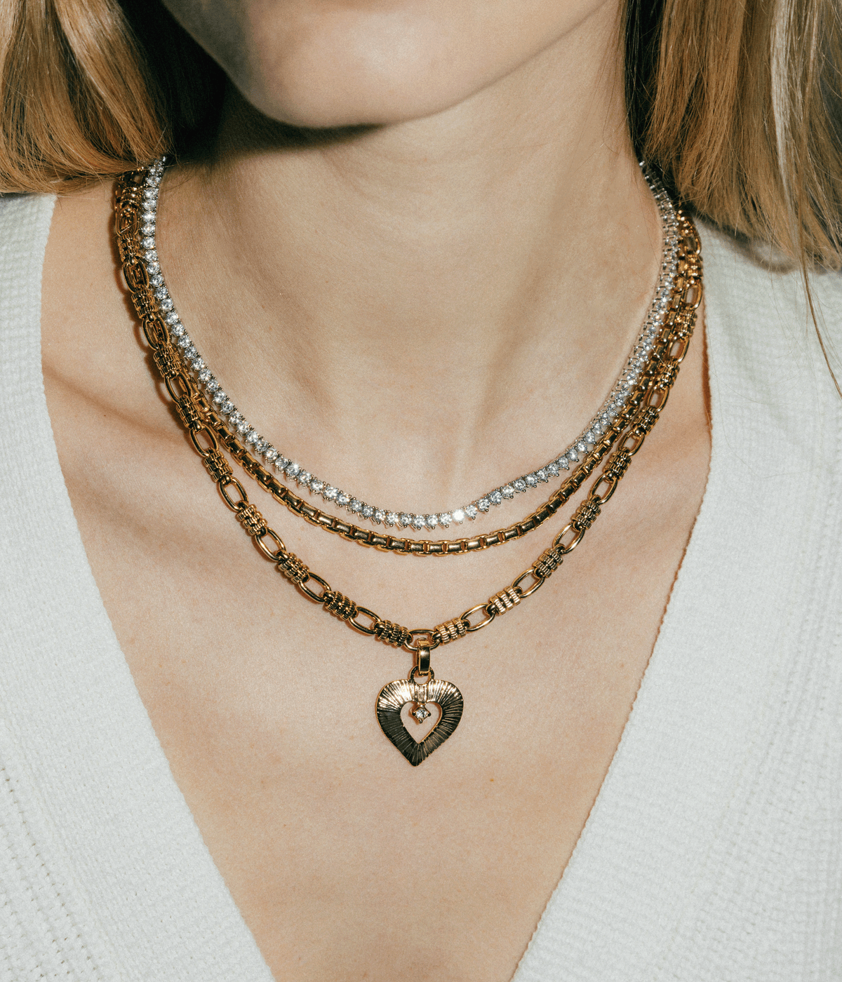 Gold Heart Charm Pendant - Loren Hope