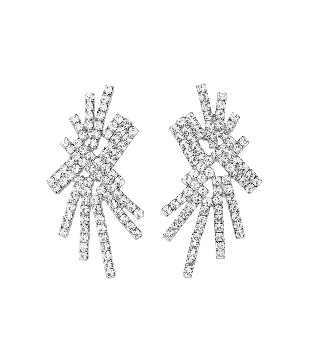 Madison Statement Earrings in Crystal - Loren Hope