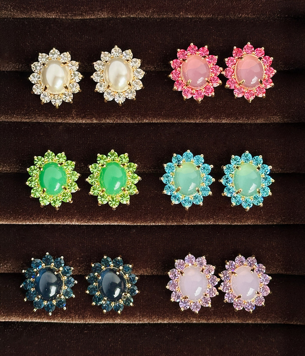 Georgie Stud Earrings in Pearl - Loren Hope