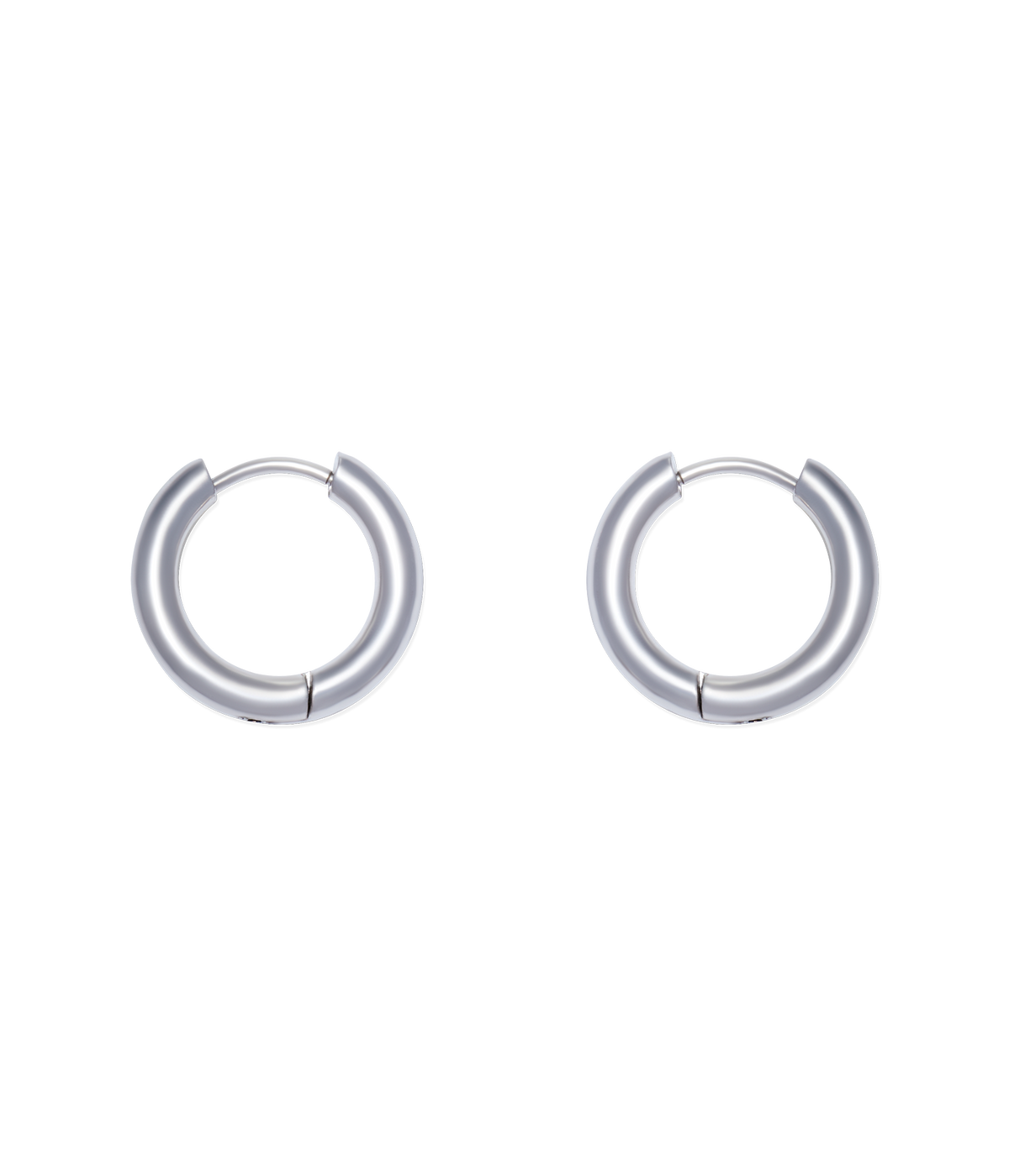 Huggie Hoops in Silver - Loren Hope