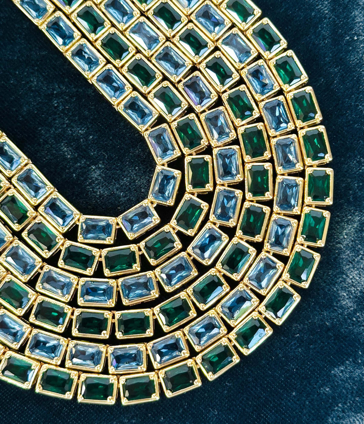 Liza Slider Necklace in Emerald - Loren Hope