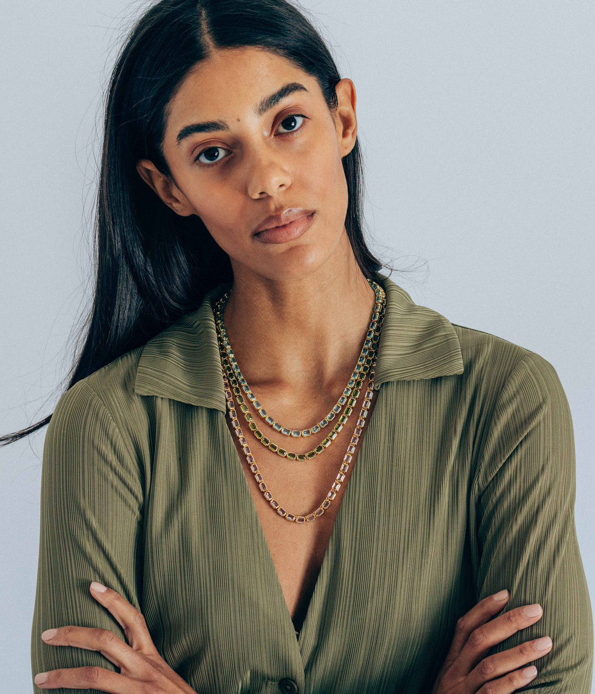 Liza Slider Necklace in Rosaline - Loren Hope