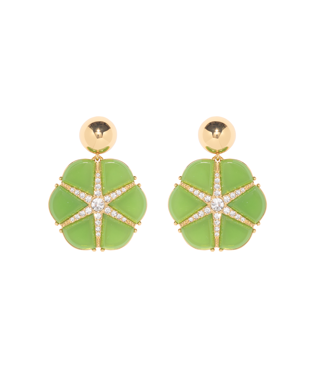 Rosemary Statement Earring in Green - Loren Hope