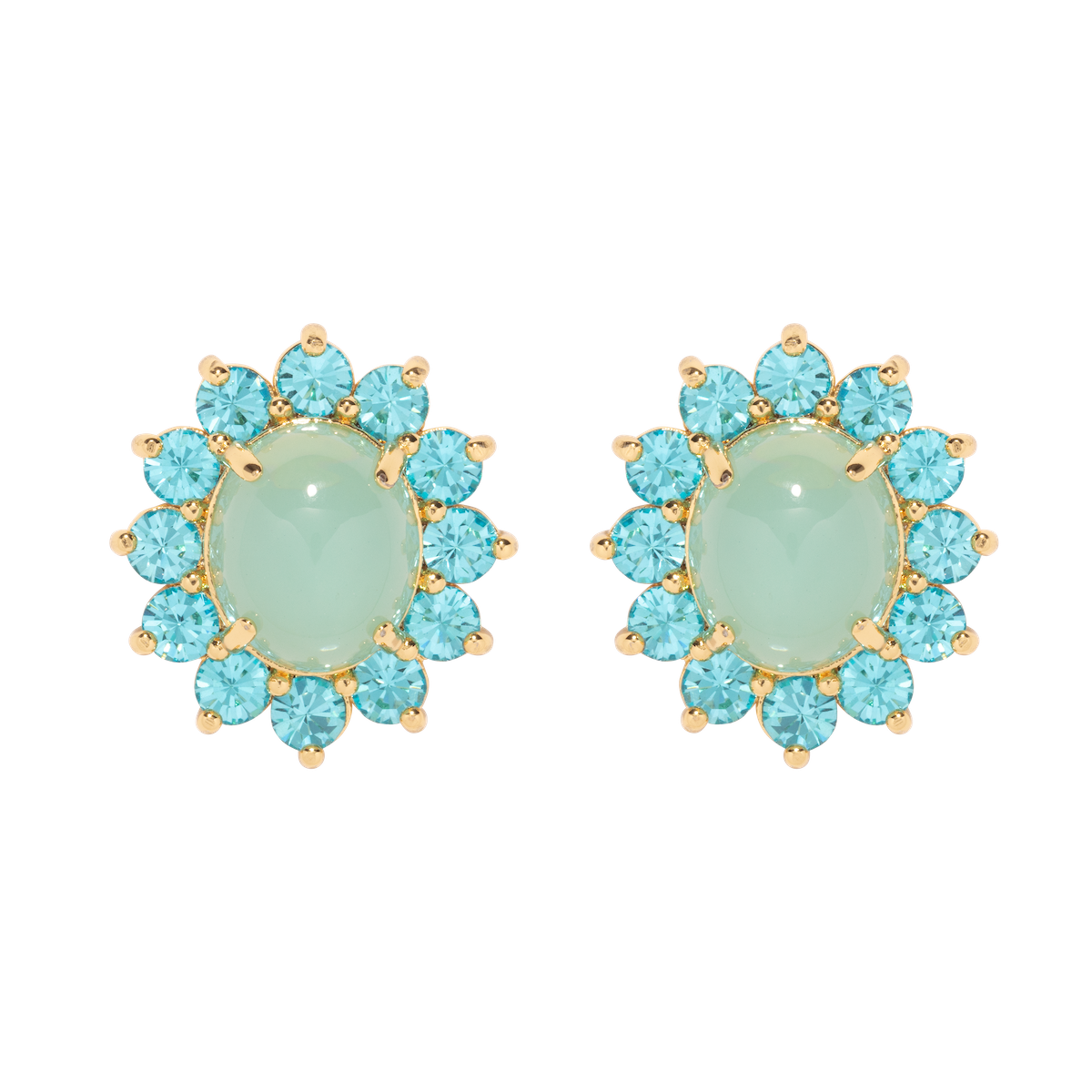 Georgie Stud Earrings in Aqua - Loren Hope