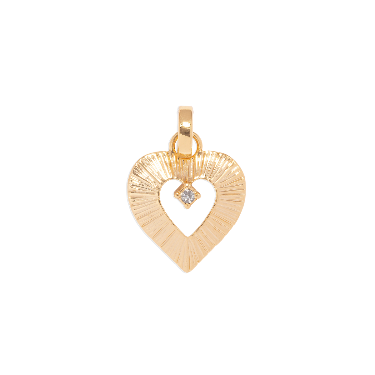 Gold Heart Charm Pendant - Loren Hope